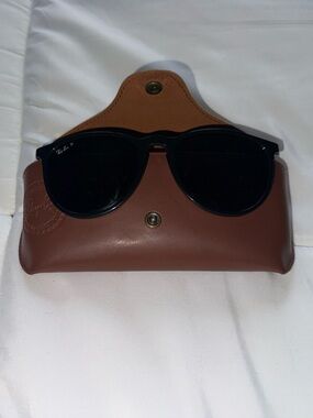 Ray-Ban Erika Sunglasses in Black with Brown Case